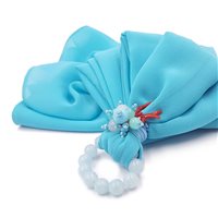 Foulard Sangiorgi Preziosi Donna Pietre Dure in Tessuto CHILLI-AZZURRO - CHILLI-AZZURRO
